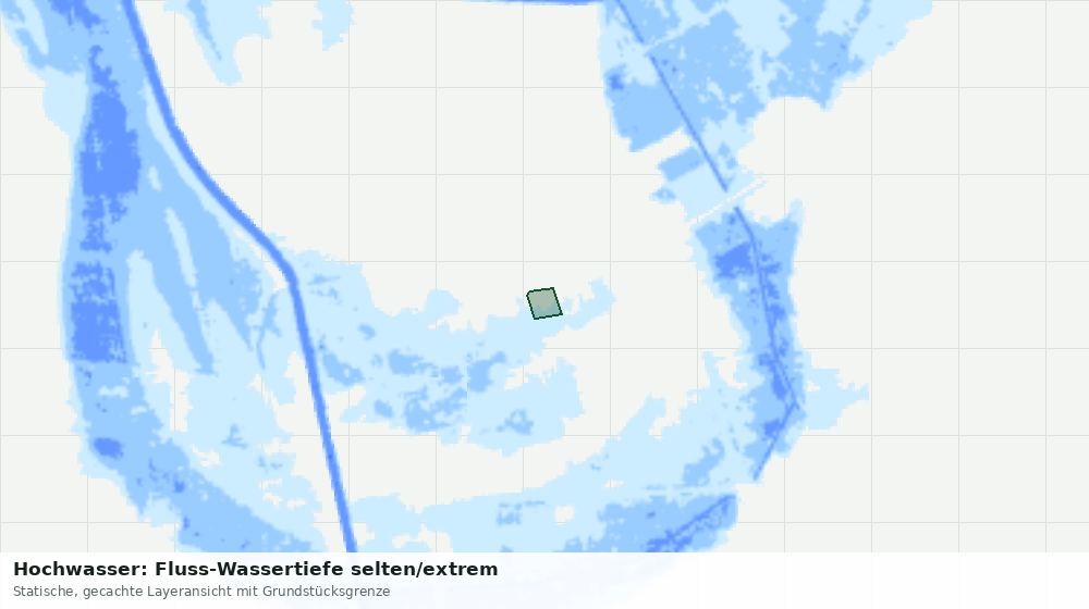 Statische Kartenansicht: Hochwasser: Fluss-Wassertiefe selten/extrem