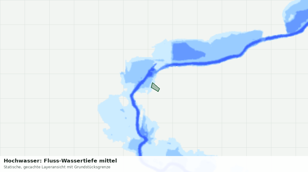 Statische Kartenansicht: Hochwasser: Fluss-Wassertiefe mittel