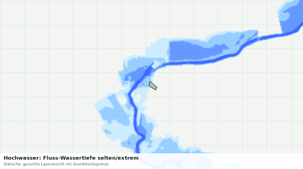 Statische Kartenansicht: Hochwasser: Fluss-Wassertiefe selten/extrem