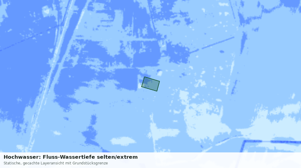 Statische Kartenansicht: Hochwasser: Fluss-Wassertiefe selten/extrem