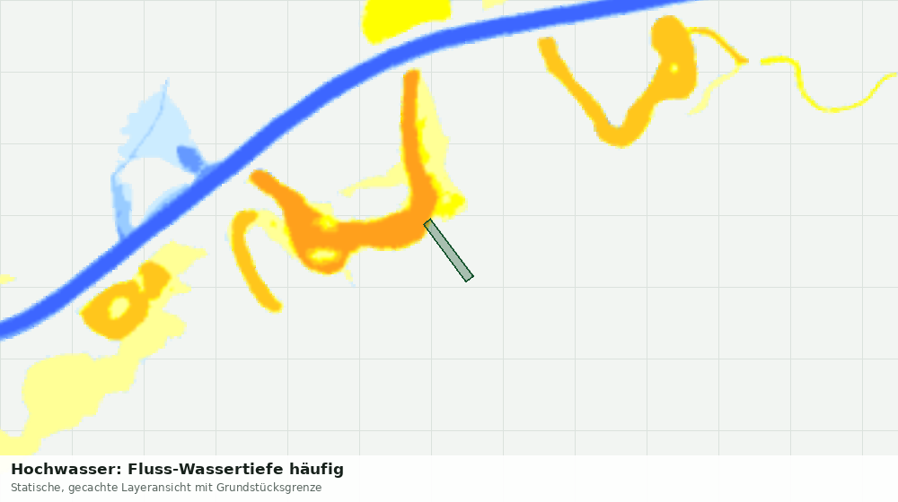 Statische Kartenansicht: Hochwasser: Fluss-Wassertiefe häufig