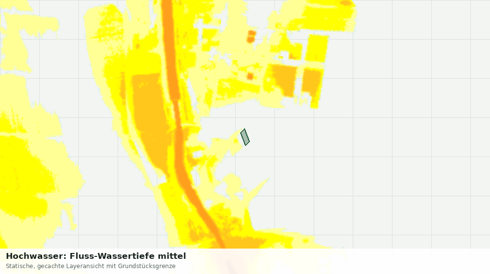 Statische Kartenansicht: Hochwasser: Fluss-Wassertiefe mittel