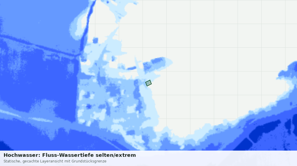 Statische Kartenansicht: Hochwasser: Fluss-Wassertiefe selten/extrem