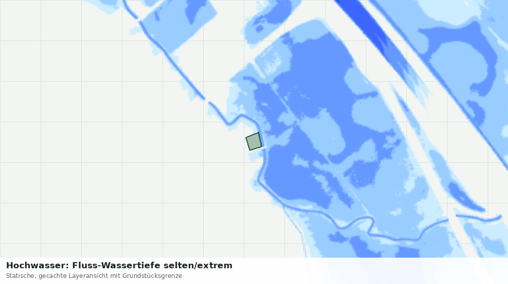 Statische Kartenansicht: Hochwasser: Fluss-Wassertiefe selten/extrem