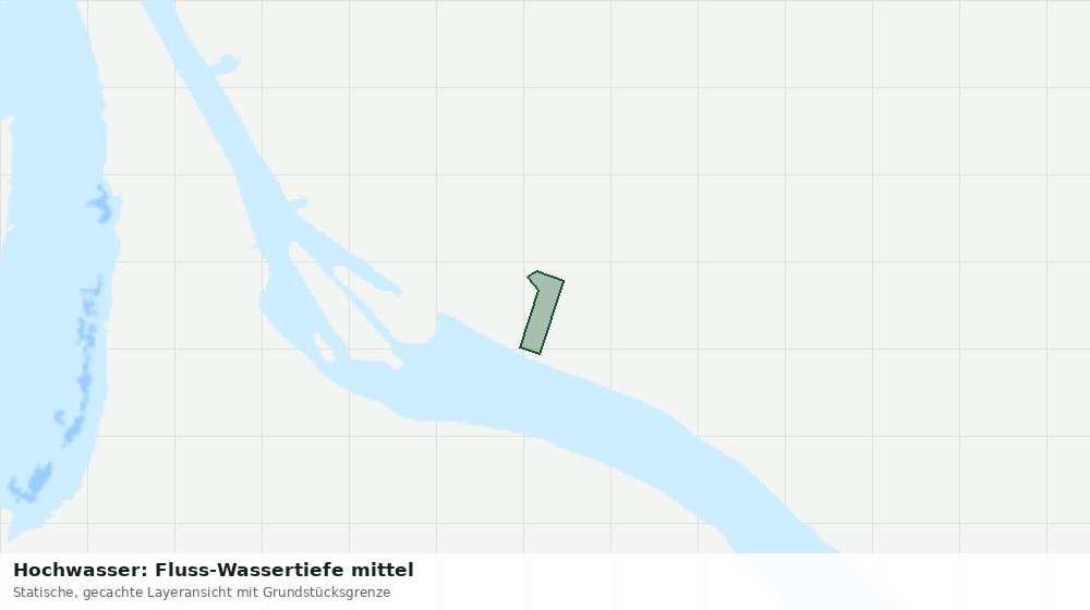 Statische Kartenansicht: Hochwasser: Fluss-Wassertiefe mittel