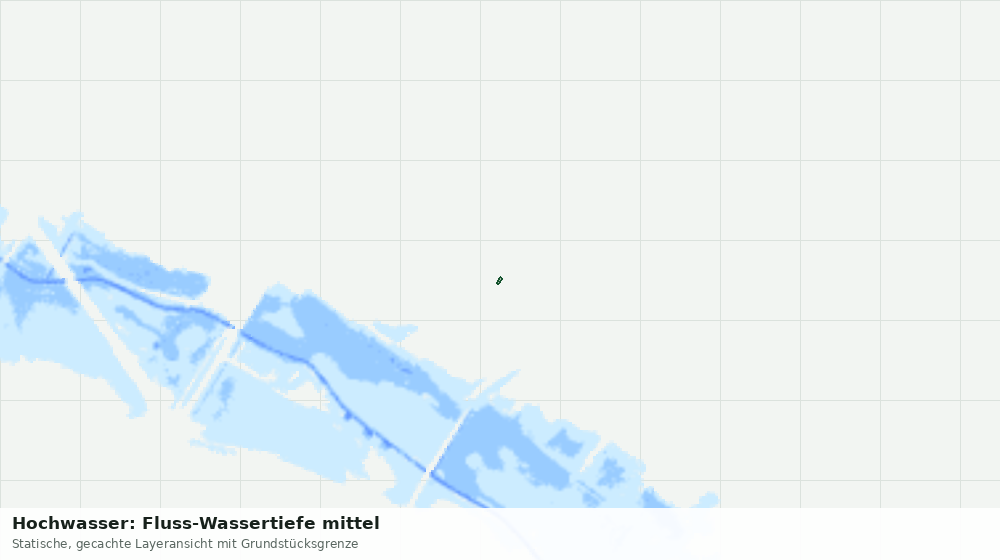 Statische Kartenansicht: Hochwasser: Fluss-Wassertiefe mittel
