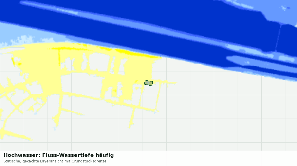 Statische Kartenansicht: Hochwasser: Fluss-Wassertiefe häufig