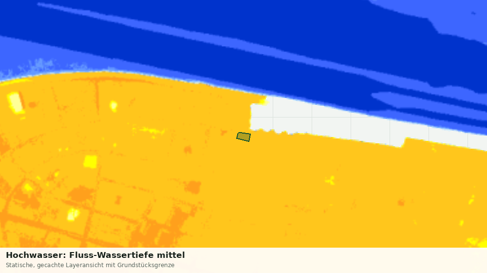 Statische Kartenansicht: Hochwasser: Fluss-Wassertiefe mittel