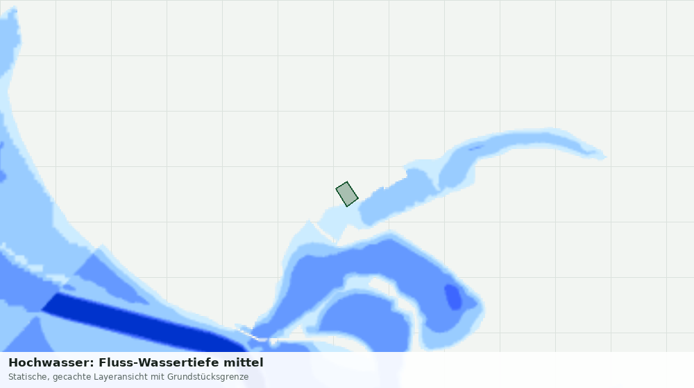 Statische Kartenansicht: Hochwasser: Fluss-Wassertiefe mittel