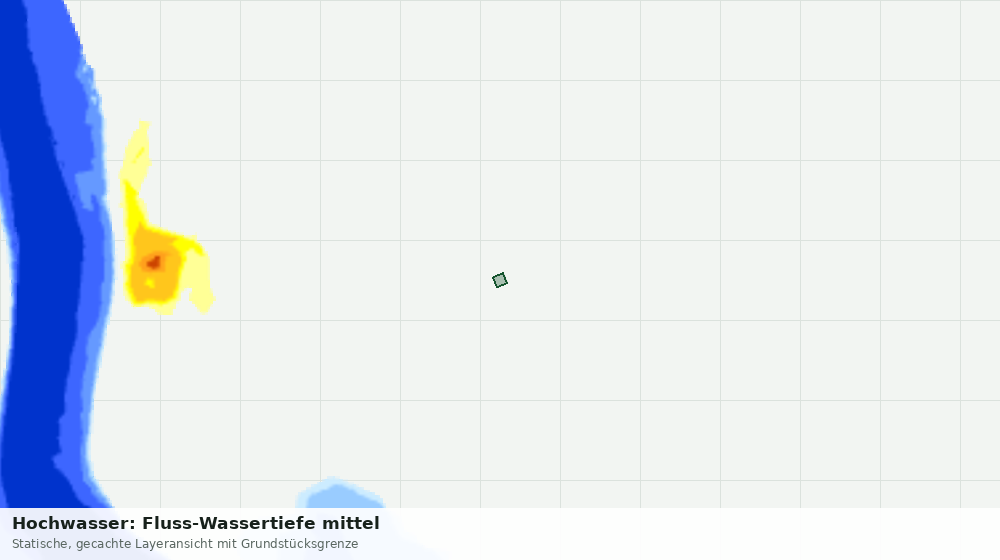 Statische Kartenansicht: Hochwasser: Fluss-Wassertiefe mittel