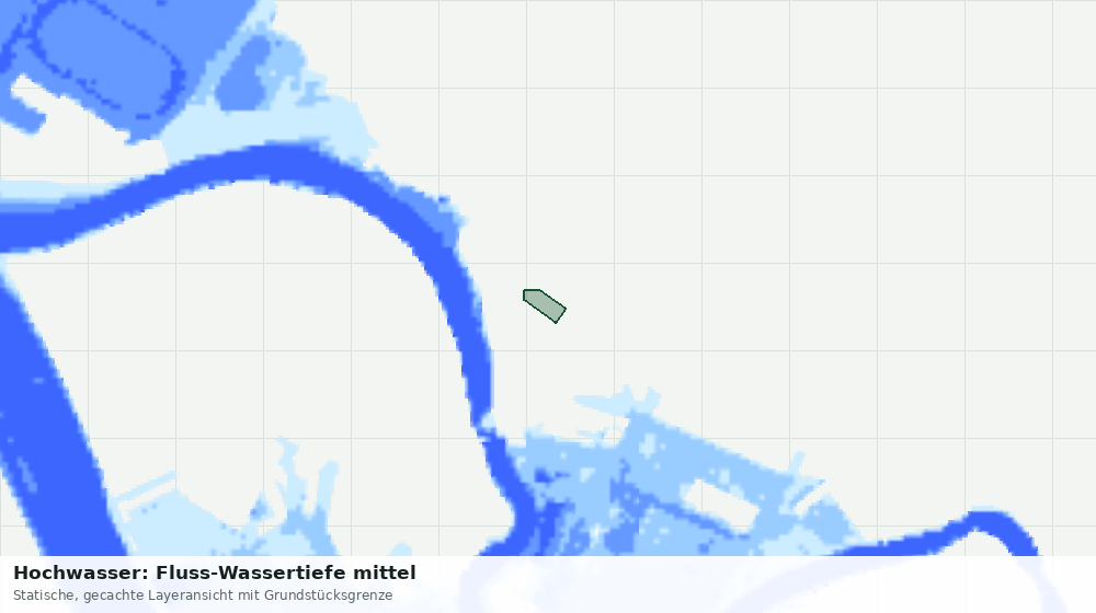 Statische Kartenansicht: Hochwasser: Fluss-Wassertiefe mittel