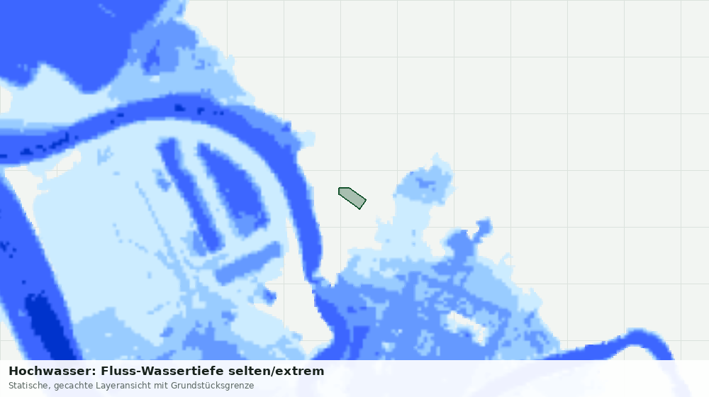 Statische Kartenansicht: Hochwasser: Fluss-Wassertiefe selten/extrem