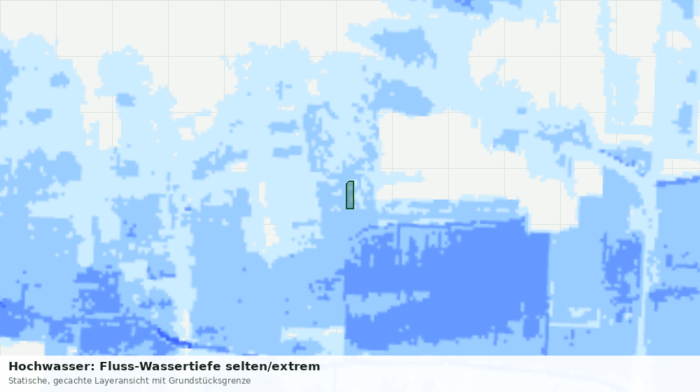 Statische Kartenansicht: Hochwasser: Fluss-Wassertiefe selten/extrem