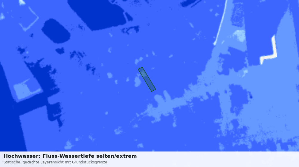 Statische Kartenansicht: Hochwasser: Fluss-Wassertiefe selten/extrem