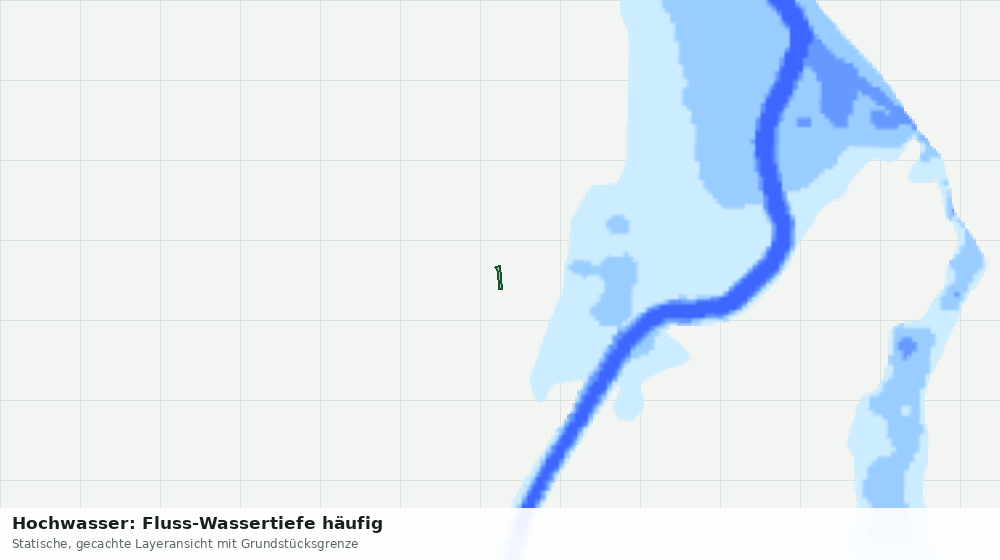 Statische Kartenansicht: Hochwasser: Fluss-Wassertiefe häufig