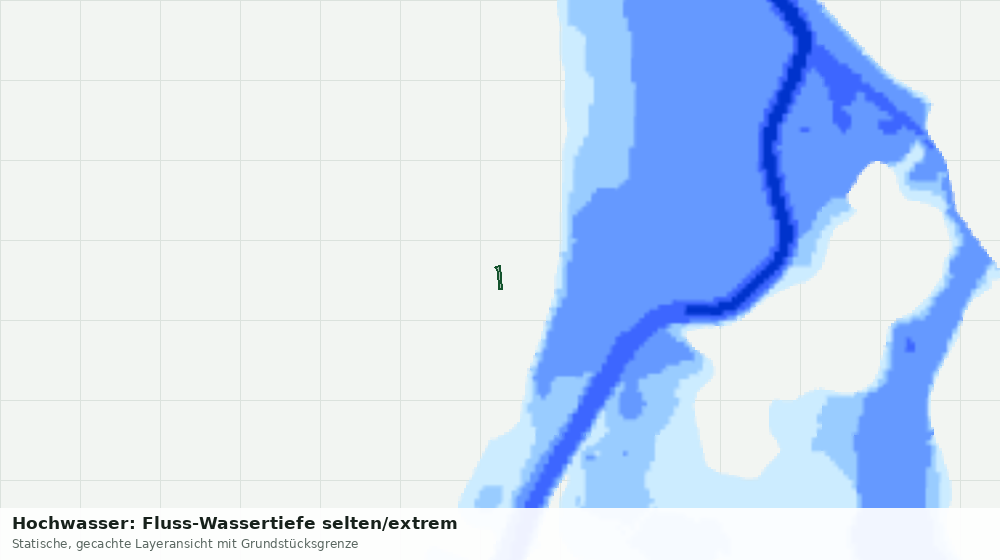 Statische Kartenansicht: Hochwasser: Fluss-Wassertiefe selten/extrem