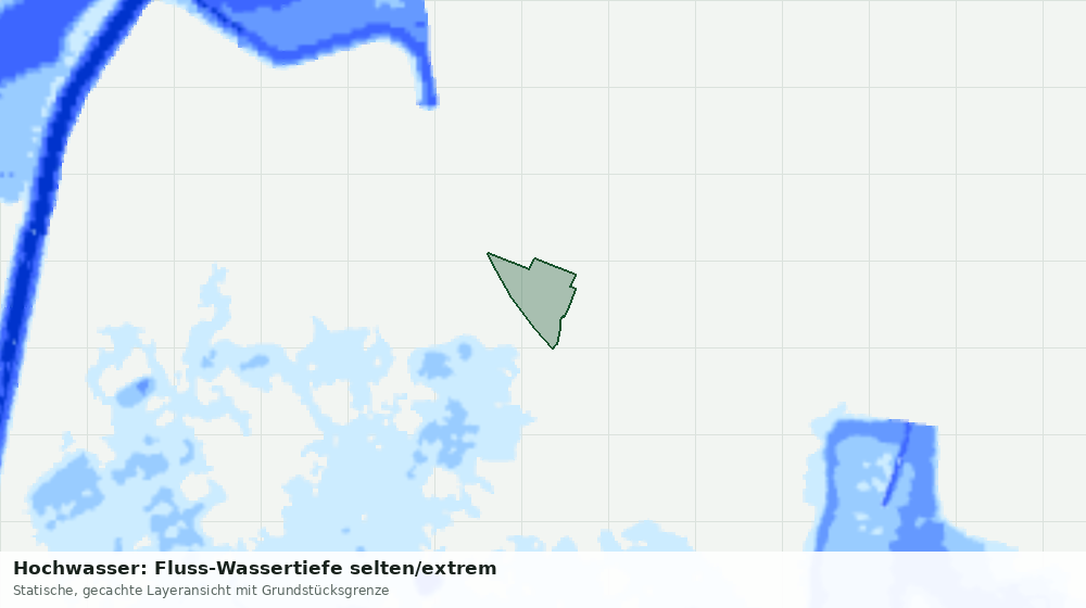 Statische Kartenansicht: Hochwasser: Fluss-Wassertiefe selten/extrem