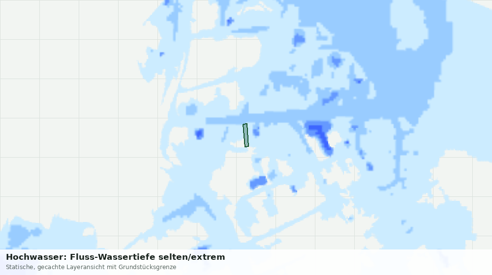 Statische Kartenansicht: Hochwasser: Fluss-Wassertiefe selten/extrem