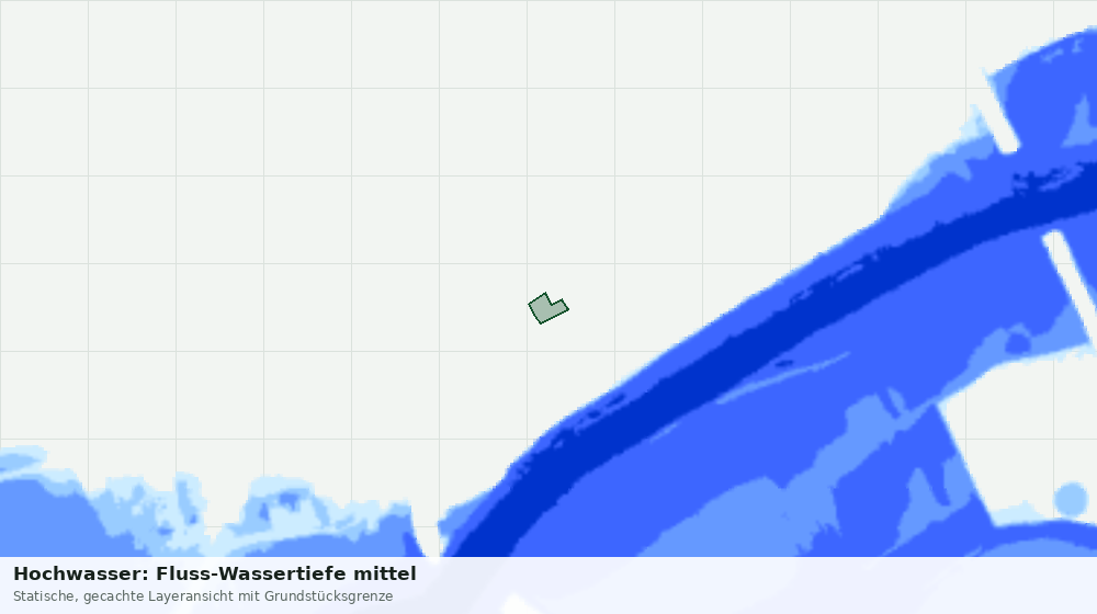 Statische Kartenansicht: Hochwasser: Fluss-Wassertiefe mittel