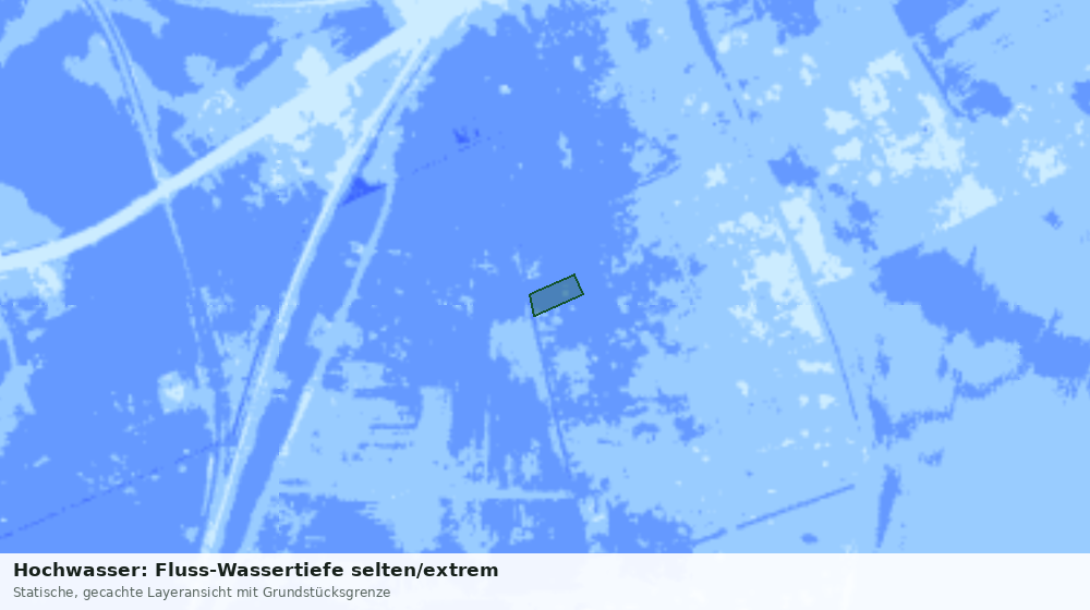 Statische Kartenansicht: Hochwasser: Fluss-Wassertiefe selten/extrem