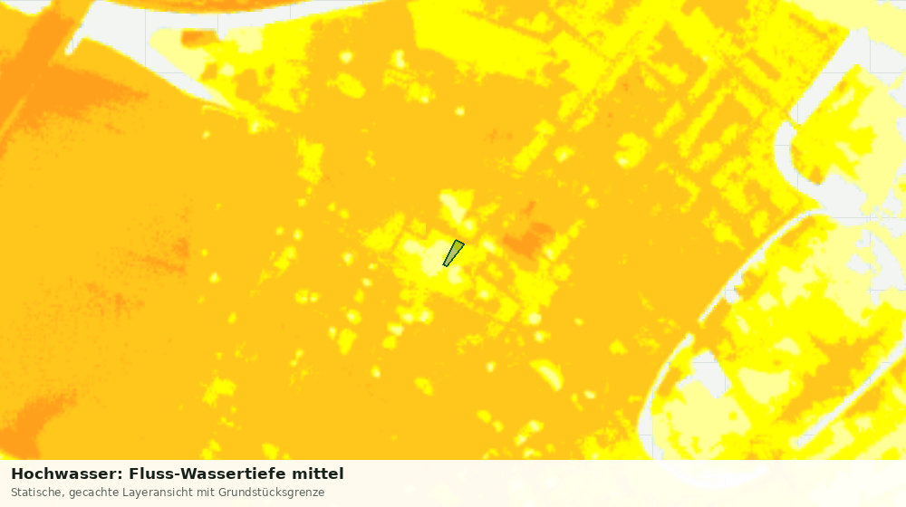 Statische Kartenansicht: Hochwasser: Fluss-Wassertiefe mittel