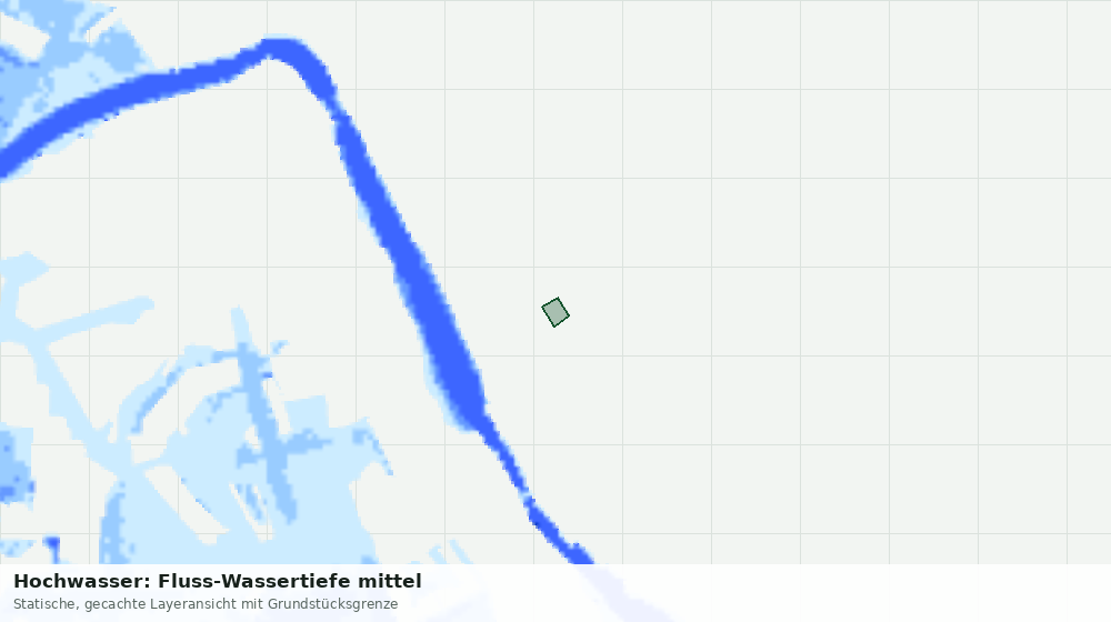 Statische Kartenansicht: Hochwasser: Fluss-Wassertiefe mittel