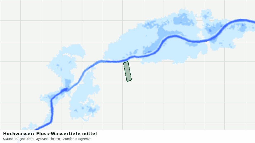 Statische Kartenansicht: Hochwasser: Fluss-Wassertiefe mittel