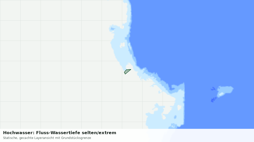 Statische Kartenansicht: Hochwasser: Fluss-Wassertiefe selten/extrem