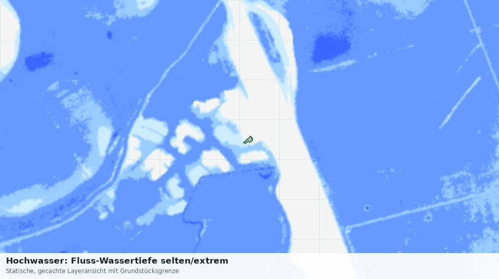 Statische Kartenansicht: Hochwasser: Fluss-Wassertiefe selten/extrem