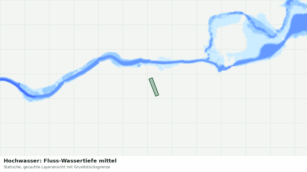 Statische Kartenansicht: Hochwasser: Fluss-Wassertiefe mittel