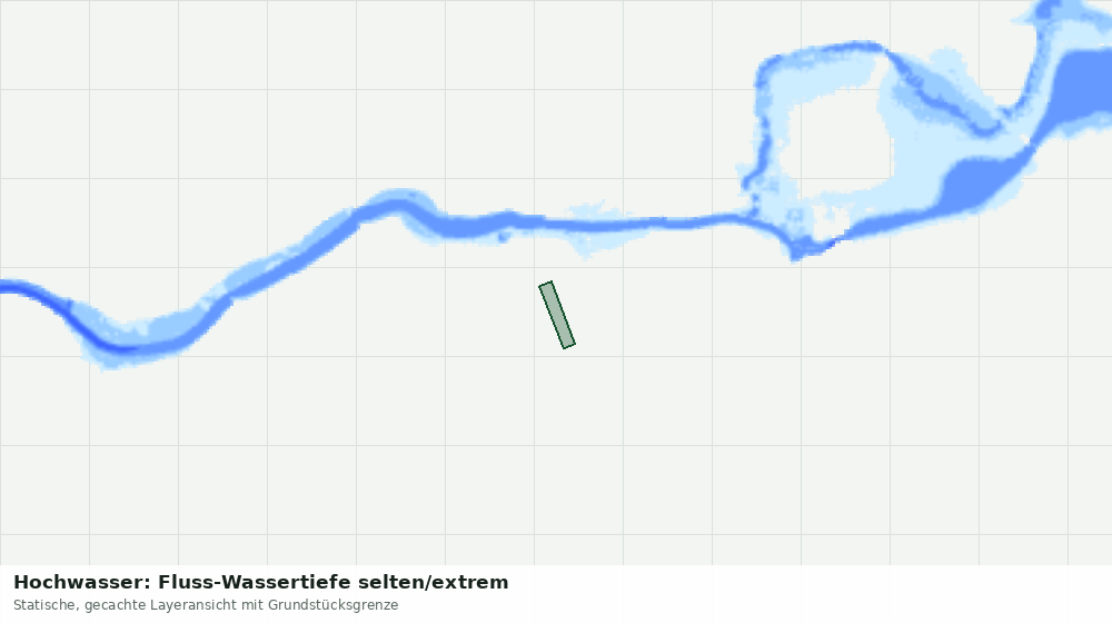 Statische Kartenansicht: Hochwasser: Fluss-Wassertiefe selten/extrem