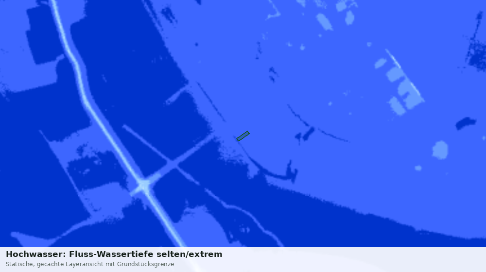 Statische Kartenansicht: Hochwasser: Fluss-Wassertiefe selten/extrem