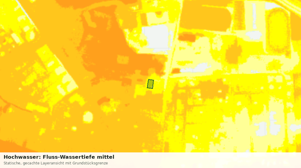 Statische Kartenansicht: Hochwasser: Fluss-Wassertiefe mittel