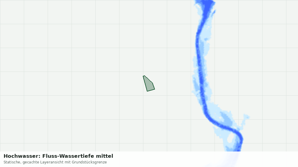 Statische Kartenansicht: Hochwasser: Fluss-Wassertiefe mittel