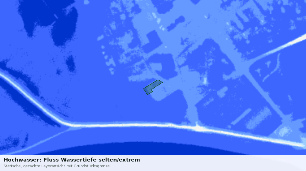 Statische Kartenansicht: Hochwasser: Fluss-Wassertiefe selten/extrem