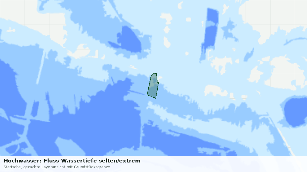 Statische Kartenansicht: Hochwasser: Fluss-Wassertiefe selten/extrem