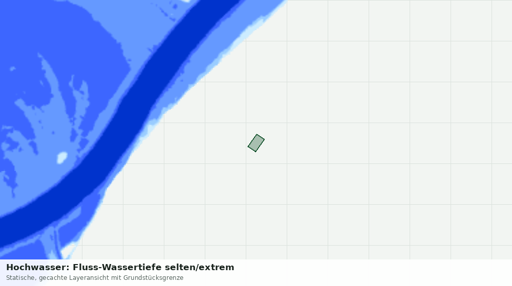 Statische Kartenansicht: Hochwasser: Fluss-Wassertiefe selten/extrem