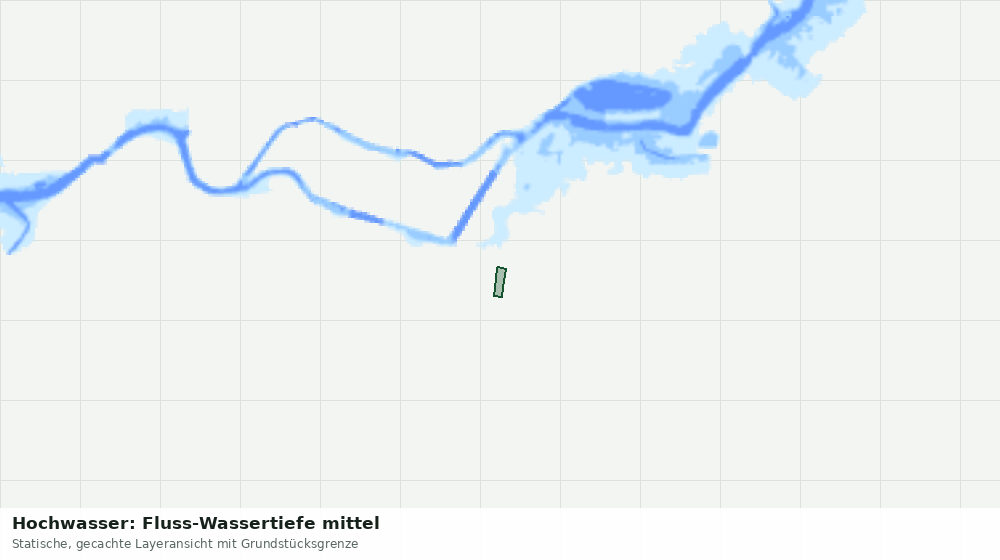 Statische Kartenansicht: Hochwasser: Fluss-Wassertiefe mittel