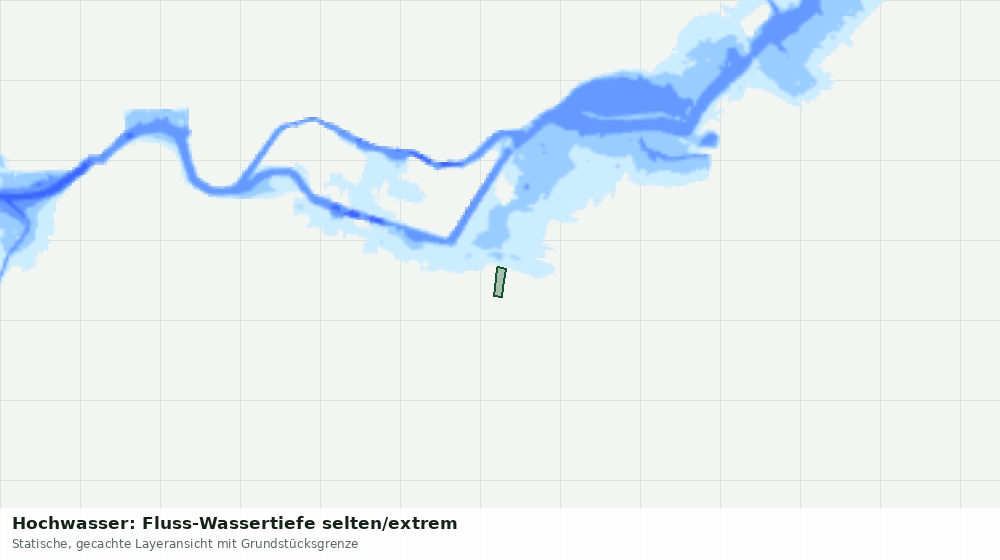 Statische Kartenansicht: Hochwasser: Fluss-Wassertiefe selten/extrem