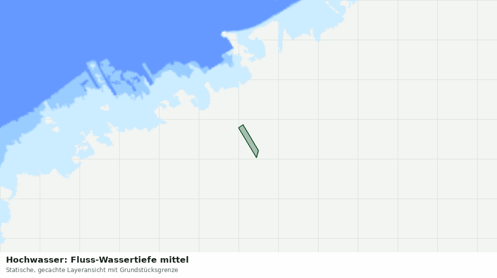Statische Kartenansicht: Hochwasser: Fluss-Wassertiefe mittel