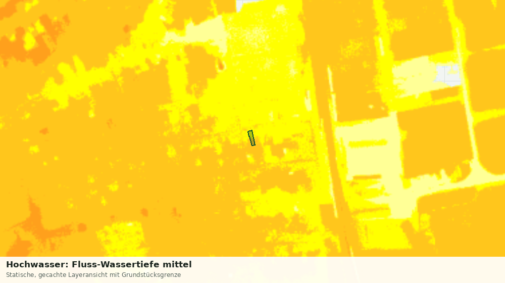 Statische Kartenansicht: Hochwasser: Fluss-Wassertiefe mittel