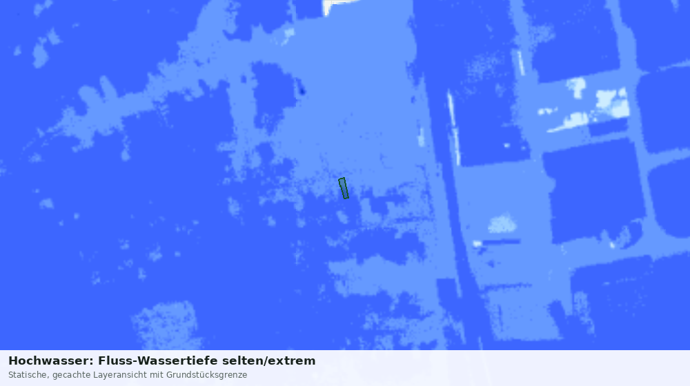 Statische Kartenansicht: Hochwasser: Fluss-Wassertiefe selten/extrem