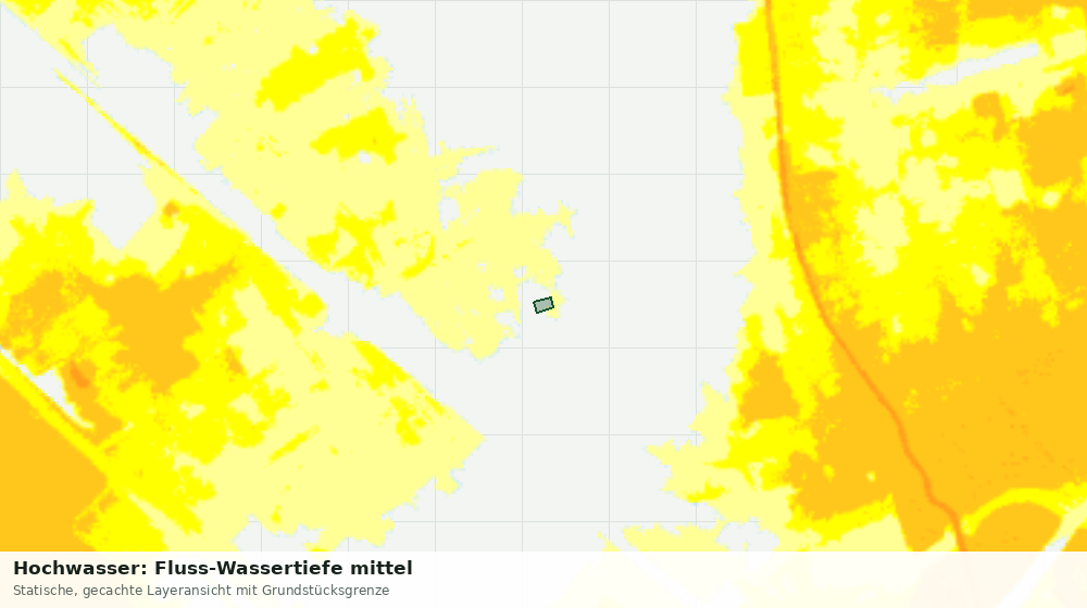 Statische Kartenansicht: Hochwasser: Fluss-Wassertiefe mittel