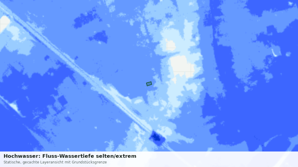 Statische Kartenansicht: Hochwasser: Fluss-Wassertiefe selten/extrem