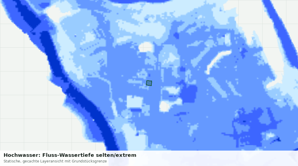 Statische Kartenansicht: Hochwasser: Fluss-Wassertiefe selten/extrem