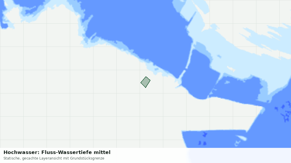 Statische Kartenansicht: Hochwasser: Fluss-Wassertiefe mittel