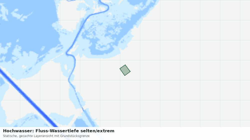 Statische Kartenansicht: Hochwasser: Fluss-Wassertiefe selten/extrem