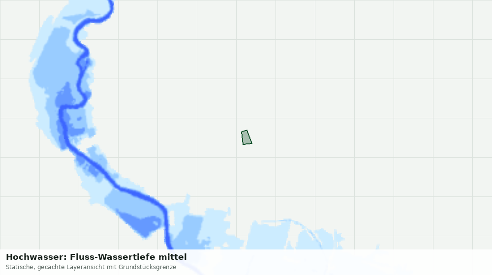 Statische Kartenansicht: Hochwasser: Fluss-Wassertiefe mittel