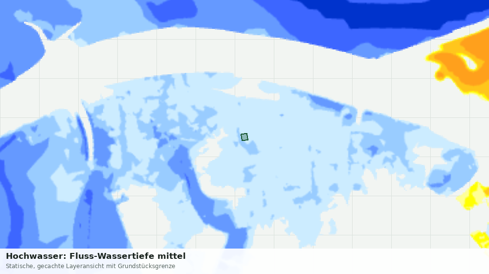 Statische Kartenansicht: Hochwasser: Fluss-Wassertiefe mittel