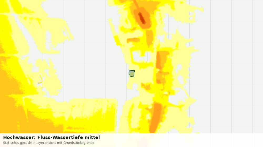 Statische Kartenansicht: Hochwasser: Fluss-Wassertiefe mittel